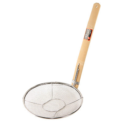 18-8 Stainless Steel Bamboo Handle Soba Strainer, Vertical Handle 24cm (6.5 Mesh) Professional Use