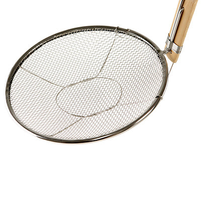 18-8 Stainless Steel Bamboo Handle Soba Strainer, Vertical Handle 24cm (6.5 Mesh) Professional Use