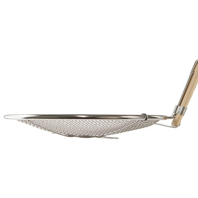18-8 Stainless Steel Bamboo Handle Soba Strainer, Vertical Handle 24cm (6.5 Mesh) Professional Use