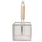 18-8 Stainless Steel Wooden Handle, Square Udon Strainer 12Mesh, "Fits frozen noodles"