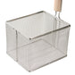 18-8 Stainless Steel Wooden Handle, Square Udon Strainer 12Mesh, "Fits frozen noodles"