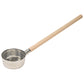 Stainless steel wooden handle water ladle "Kashiwa"（9cm 250cc ～16cm 1400cc）　made in Japan, soup stock dashi dough
