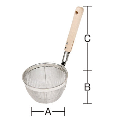 18-8 Wooden Handle Miso Strainer