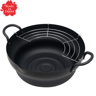 Iron  Tempura pot 24cm（Stepped design）TAKUMI JAPAN　MAGMA PLATE　made in Japan
