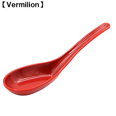 Melamine Shichi-Harenge Soup Spoon Set – 4pcs – 14.9cm – Commercial Use – Dishwasher Safe – Made in Japan_vermilion