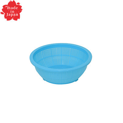 Ikeda DX Round Colander, No. 4（DX-4）Made of polypropylene, Blue　made in Japan