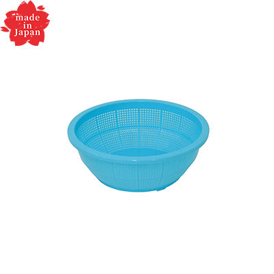 Ikeda DX Round Colander, No. 3（DX-3）Made of polypropylene, Blue　made in Japan