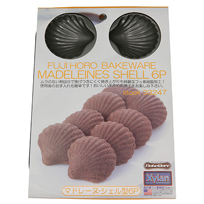 Madeleine Shell Mold 6P – Non-Stick Coated Bakeware, No Pre-Seasoning Needed