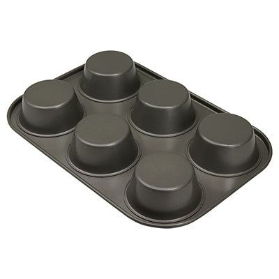 Muffin Pan 6 Cup – Non-Stick Coated Bakeware, No Pre-Seasoning Needed
