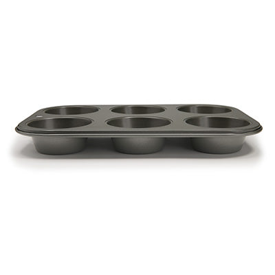 Muffin Pan 6 Cup – Non-Stick Coated Bakeware, No Pre-Seasoning Needed