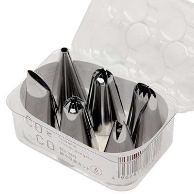 Stainless Steel Piping Tip Set (6-Piece) – CO to CO　Made in Japan