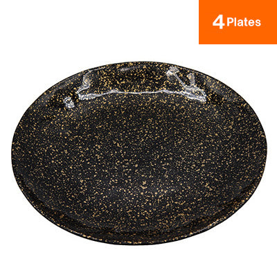 Dish（gold leaflet）4 plates, MIN melamine tableware series