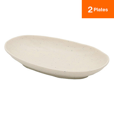 Oval Plate（White）2 plates, MIN melamine tableware series