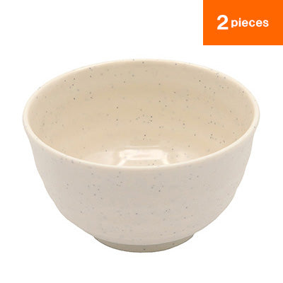 Rice Bowl（White）2 plates, MIN melamine tableware series