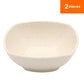 Corner  Deep Plate（White）2 plates, MIN melamine tableware series