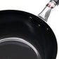 Iron Stir-Fry Ajitatsujin 20-28cm – Silicone Coating, No Pre-Seasoning Required, Wooden Handle, Gas &amp; IH Compatible　Made in Japan