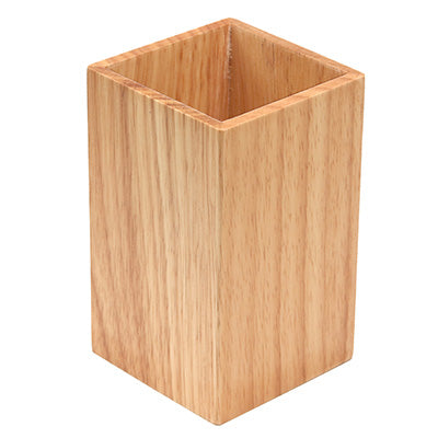 Wooden Chopstick Holder & Cutlery Stand – Natural (8×8×H13cm)