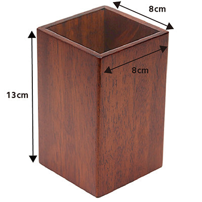 SC Wooden Chopstick Holder & Cutlery Stand – Brown (8×8×H13cm)