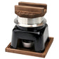 Aluminum Kamameshi Rice Pot Set (Large, 1 Cup) with Black Wooden Base – Non-Stick Interior, ※Solid Fuel Not Included