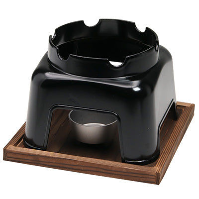 Aluminum Kamameshi Rice Pot Set (Large, 1 Cup) with Black Wooden Base – Non-Stick Interior, ※Solid Fuel Not Included