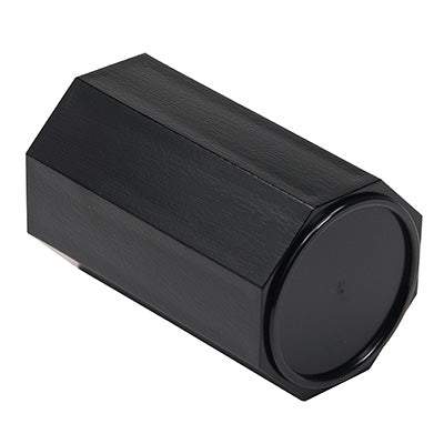 Octagonal Wood-Grain Chopstick Holder – Large　Black & Vermilion