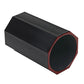 Octagonal Wood-Grain Chopstick Holder – Large　Black & Vermilion