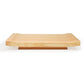 Hinoki Wooden Serving Plate – C-Shaped, Plain