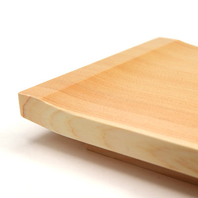 Hinoki Wooden Serving Plate – C-Shaped, Plain
