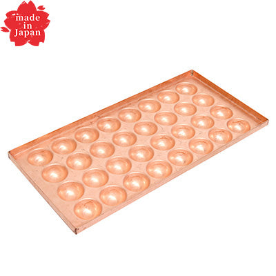 Copper Takoyaki Plate – 32 Holes(Each: 4.8cm×2.5cm), 2.5mm Thick