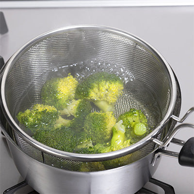 Stainless Steel Boiling Basket 16cm (Ø16 × H8 cm) – Made in Japan