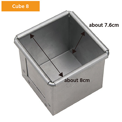 Alutite Aluminum Cube Bread Loaf Pan (6cm / 8cm) Made in Japan – Unpackaged