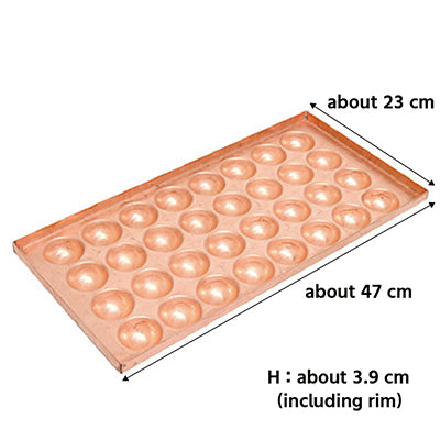 Copper Takoyaki Plate – 32 Holes(Each: 4.8cm×2.5cm), 2.5mm Thick