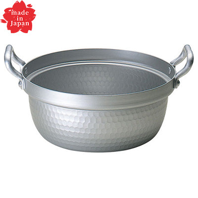 Aluminum Stepped Pot with Handle, HOKUA Hammered Finish, 15.5cm～ Gas Stove Use Only – Made in Japan