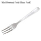 LILAC Stainless Steel Coffee Spoon & Mini Dessert Fork Set of 2 – Made in Japan (Hime Fork)