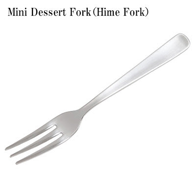 LILAC Stainless Steel Coffee Spoon & Mini Dessert Fork Set of 2 – Made in Japan (Hime Fork)