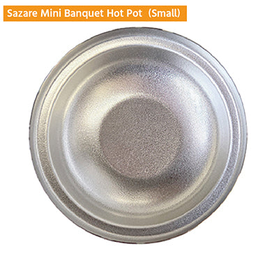 Stainless Steel Sazare Mini Banquet Hot Pot with Strainer – Tabletop Steamer & Serving Pot (Gas Stove Only)