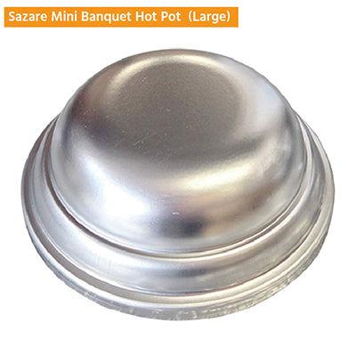 Stainless Steel Sazare Mini Banquet Hot Pot with Strainer – Tabletop Steamer & Serving Pot (Gas Stove Only)