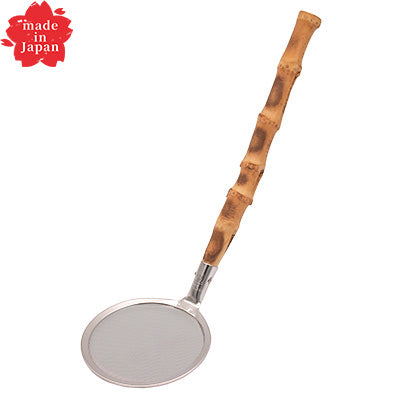 Japanese Skimmer with Bamboo Handle 1 Piece～　Made in Japan　Traditional Tool for Hot Pot