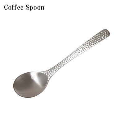 Takumi Stainless Steel Coffee Spoon 12.1cm – XM-7, Hammered Finish, Made in Japan