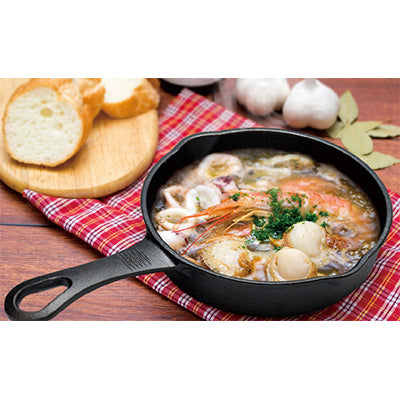 Cast Iron Skillet 12cm, Single Handle – Ideal for Tabletop &amp; Outdoor Cooking【Gas Stove Only】